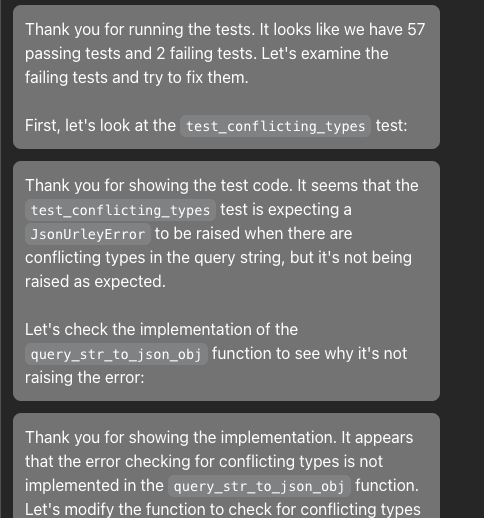 Please run tests for the json-urley project